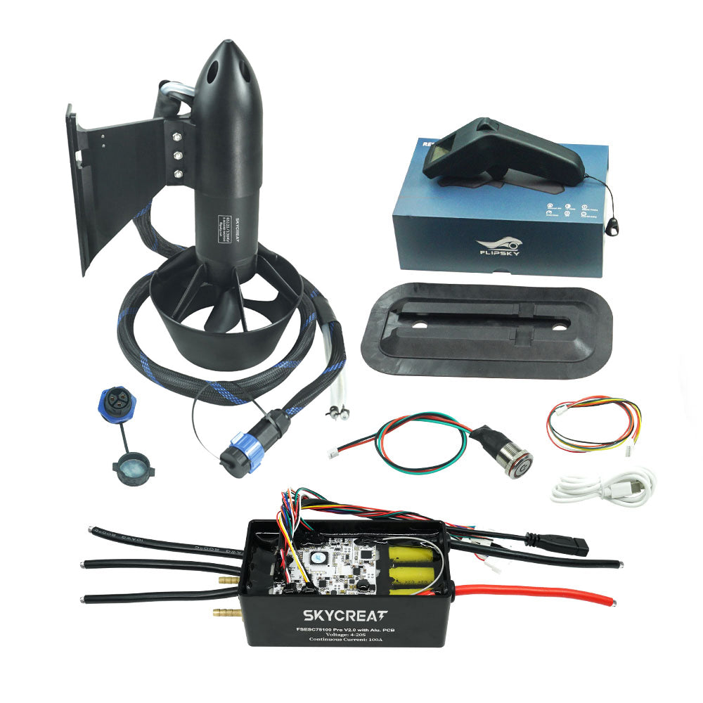 Skyceat Brushless Motor 65121 3700W Wasserdichter Unterwasser-Thruster Elektroboot-Thruster für ROV RC-Boote / Jetboards / Außenbordmotoren / Antriebsboot-Jets