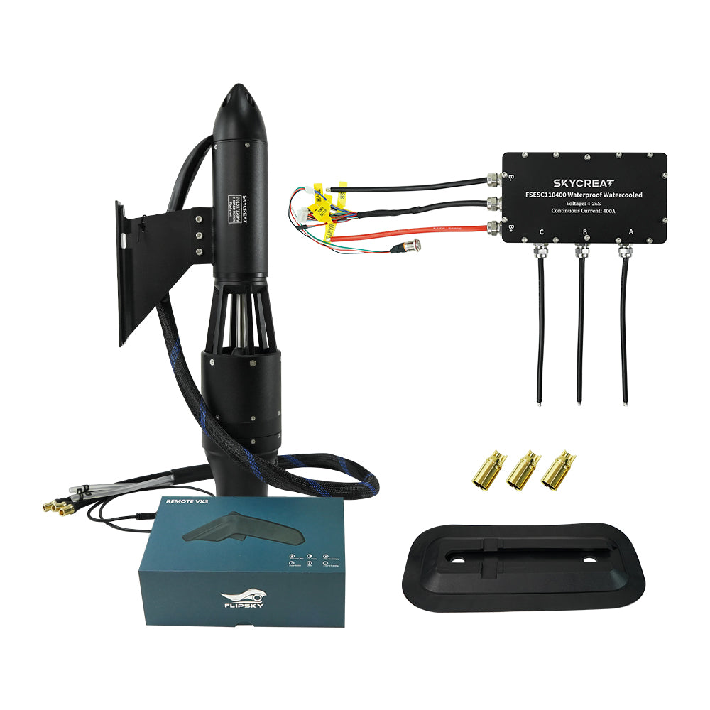 Skycreat E-Jet Pump Thruster 4400: 8800W High-Performance Underwater Thruster for Marine/Underwater Propulsion, Kayaks, Inflatable Boats, Small Watercraft, and Fishing Boats