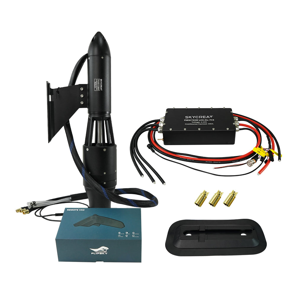 Skycreat E-Jet Pump Thruster 4400: 8800W High-Performance Underwater Thruster for Marine/Underwater Propulsion, Kayaks, Inflatable Boats, Small Watercraft, and Fishing Boats