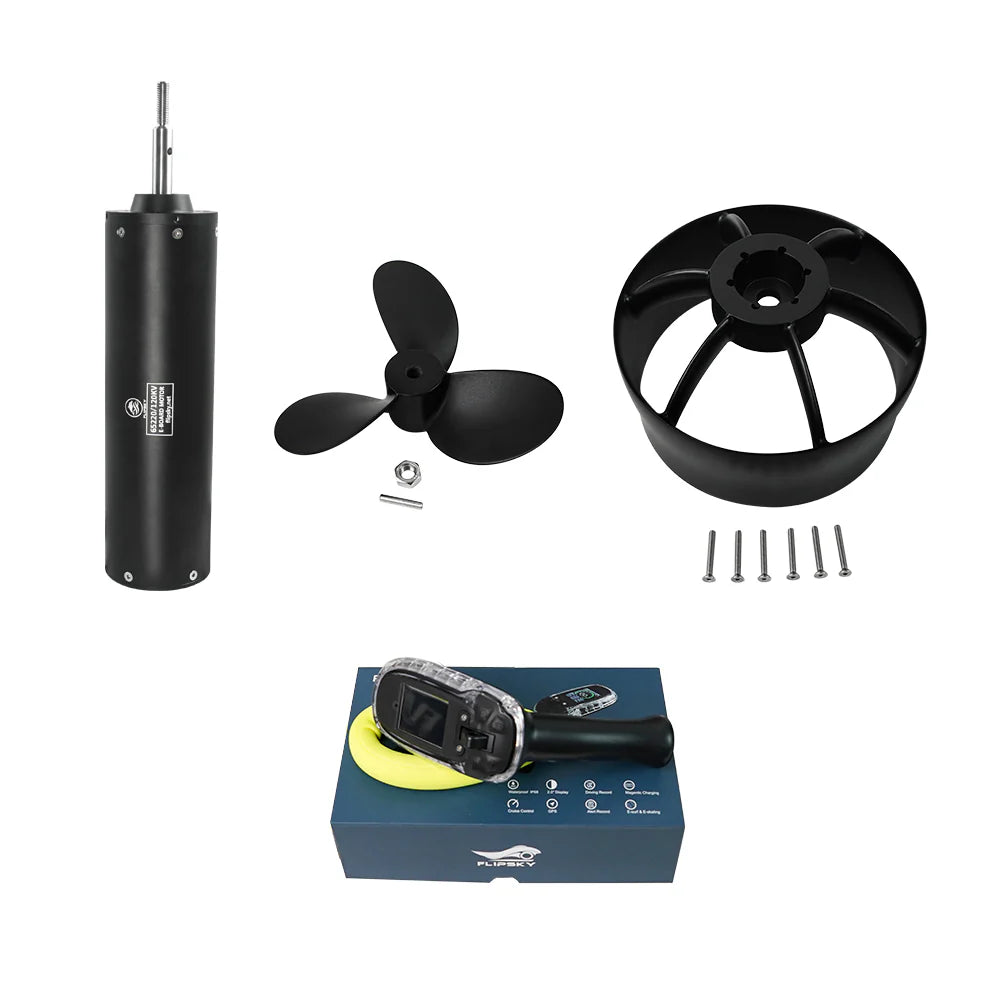 Skycreat 65220 Motor 120KV 6000W Round With Thread Shaft Integrated ESC | IP68 BLDC Motor / ESC 2-in-1 Combo For Surfing Boat Underwater Thruster | Hydro | Efoil