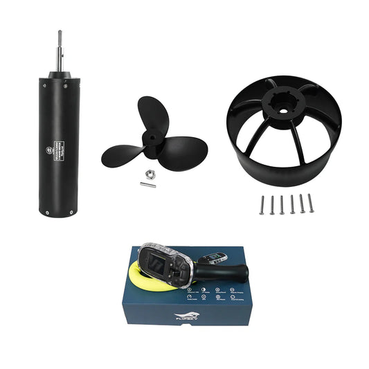 Skycreat 65220 Motor 120KV 6000W Round With Thread Shaft Integrated ESC | IP68 BLDC Motor / ESC 2-in-1 Combo For Surfing Boat Underwater Thruster | Hydro | Efoil